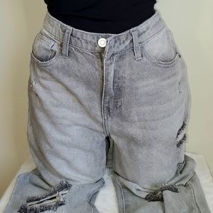 Destroyed Denim by BP Grey wash NWOT Tall Ankle Jeans
